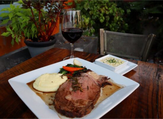 prime rib dinner outdoor dining